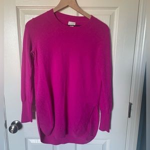 J. By J. Crew hot pink cashmere sweater | small